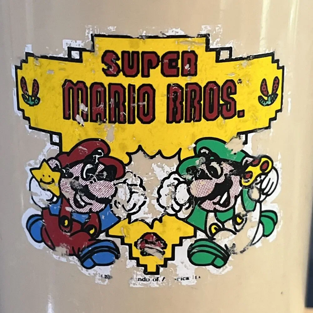 Super Mug Nintendo Super Mario Bothers Plastic Mug Super Rare Vintage 1988 VTG